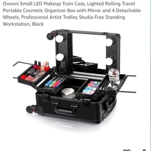 Makeup case cosmetic organizer-  travelling portable with LED lights